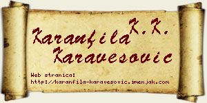Karanfila Karavesović vizit kartica